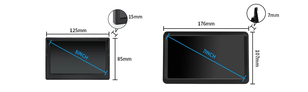 Car AHD 5-Inch Digital Side View Monitoring Mirror System,Night Vision HD 720P Side View Blind Spot Camera,Available In 3 Colors