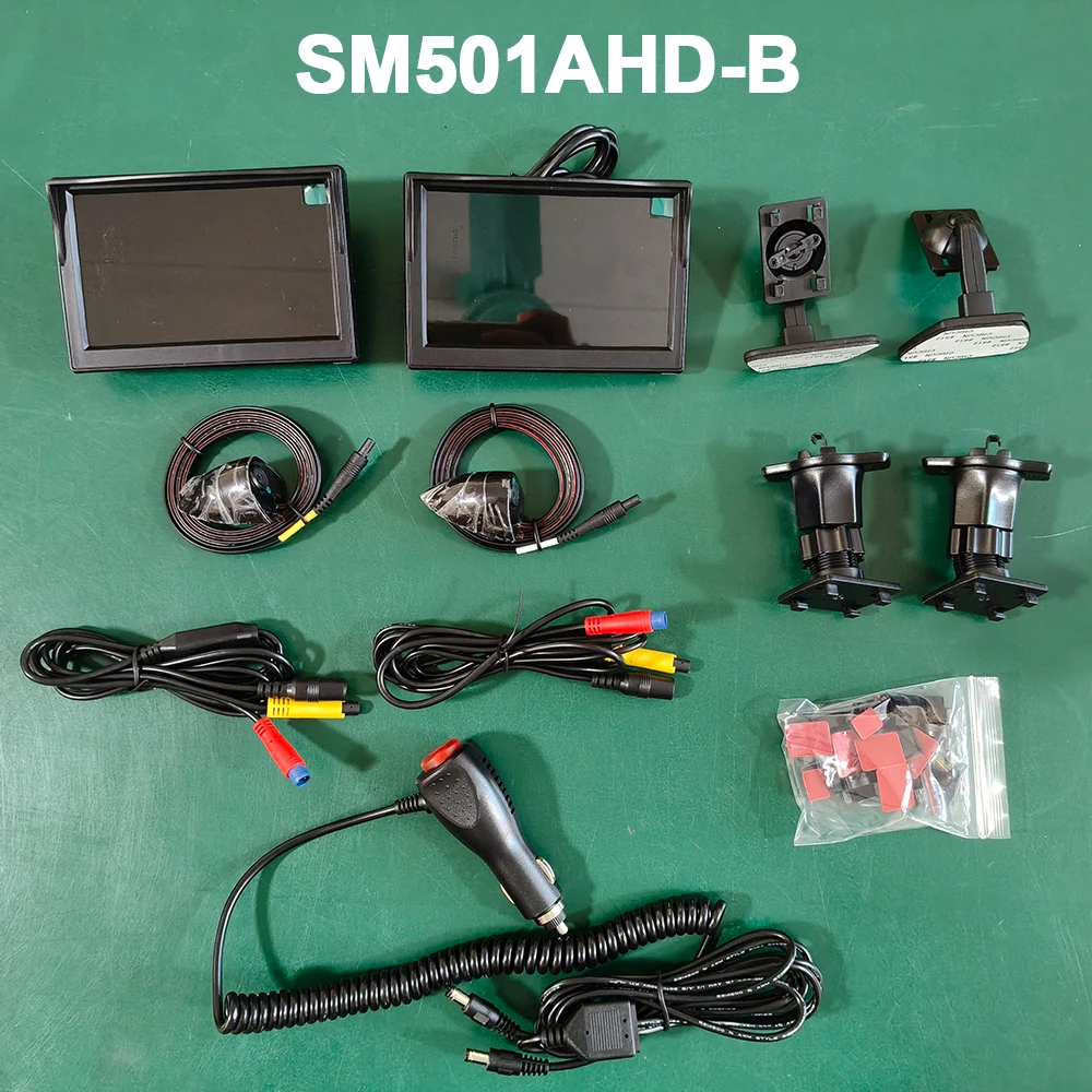 Car AHD 5-Inch Digital Side View Monitoring Mirror System,Night Vision HD 720P Side View Blind Spot Camera,Available In 3 Colors