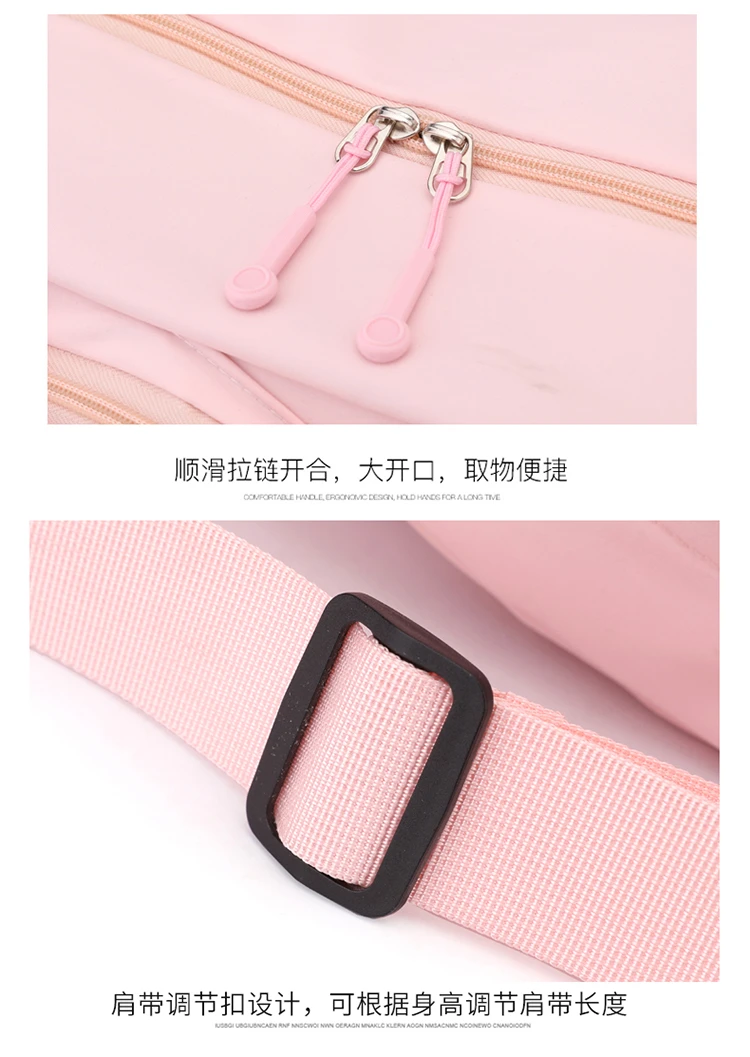 Women Pink Tennis Bag Large Capacity Racket Holder Handbag Separate Shoe Compartment Gym Sports Duffle Bag With Bottle Pocket
