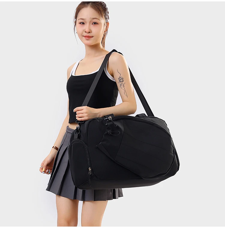 Women Pink Tennis Bag Large Capacity Racket Holder Handbag Separate Shoe Compartment Gym Sports Duffle Bag With Bottle Pocket