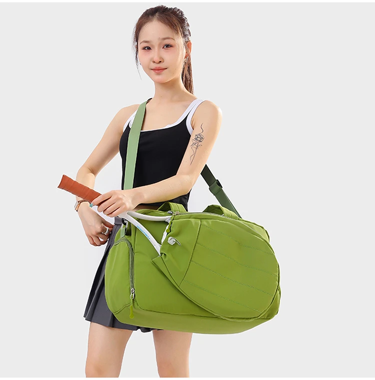 Women Pink Tennis Bag Large Capacity Racket Holder Handbag Separate Shoe Compartment Gym Sports Duffle Bag With Bottle Pocket