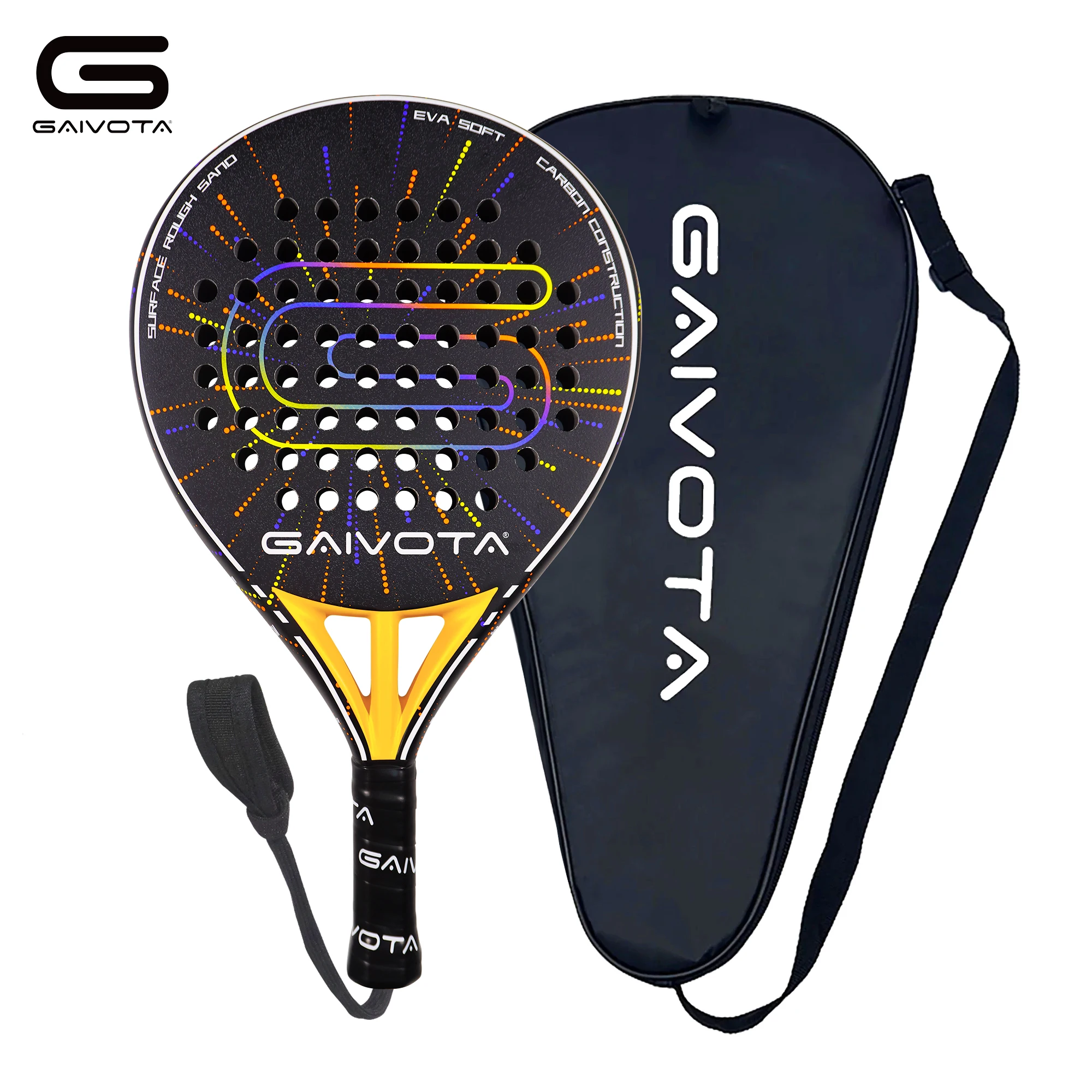 GAIVOTA 2026 New Debut PX30 Padel Tennis Racket Carbon Fiber Surface Treatment EVA Memory Flexible Foam Core Padel Racket