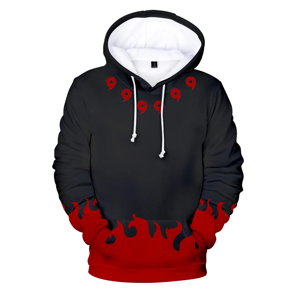 Bandai Naruto 3D Anime Hoodie – Men's Streetwear, Cosplay, Harajuku & Y2K Style – Trendy & Comfortable