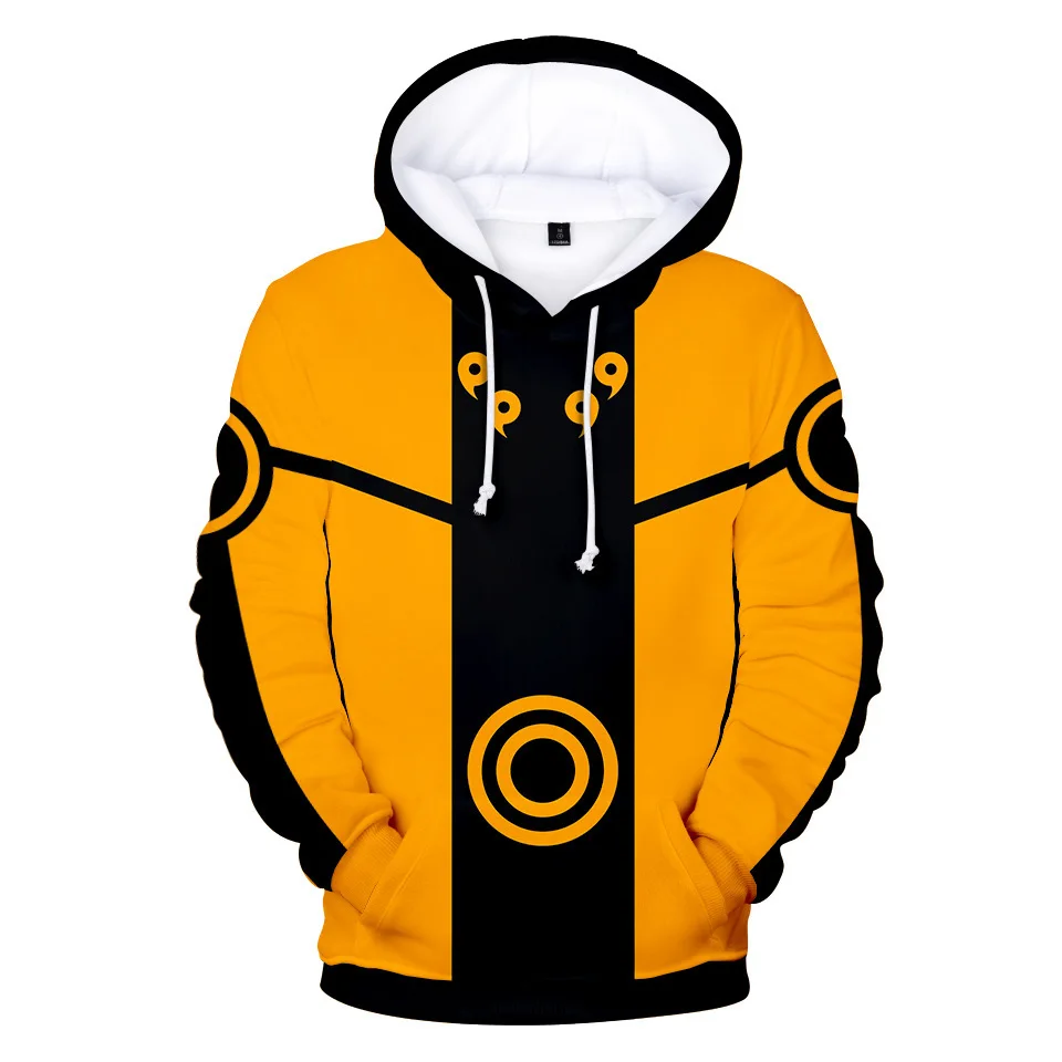 Bandai Naruto 3D Anime Hoodie – Men's Streetwear, Cosplay, Harajuku & Y2K Style – Trendy & Comfortable