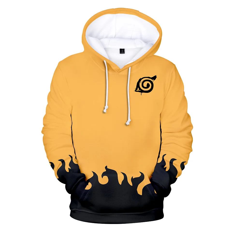 Bandai Naruto 3D Anime Hoodie – Men's Streetwear, Cosplay, Harajuku & Y2K Style – Trendy & Comfortable