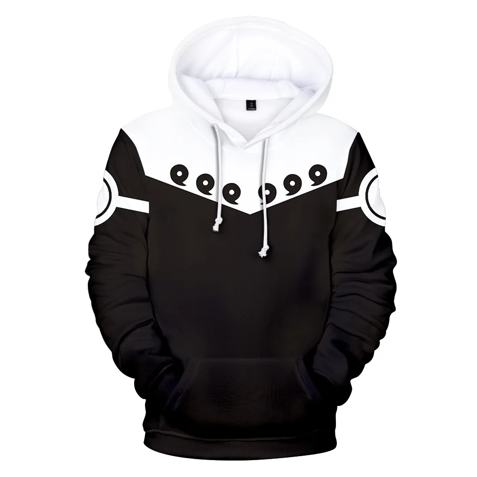Bandai Naruto 3D Anime Hoodie – Men's Streetwear, Cosplay, Harajuku & Y2K Style – Trendy & Comfortable