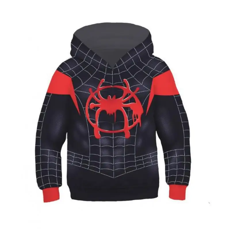 Hot New Fashion Cosplay Hooded Jacket Red Blue Colorblock Spider Pattern Hoodie Casual Unisex Y2K Long Sleeve Sweatshirt Top