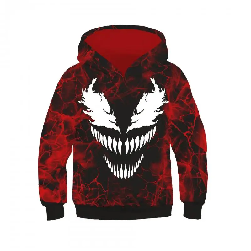 Hot New Fashion Cosplay Hooded Jacket Red Blue Colorblock Spider Pattern Hoodie Casual Unisex Y2K Long Sleeve Sweatshirt Top