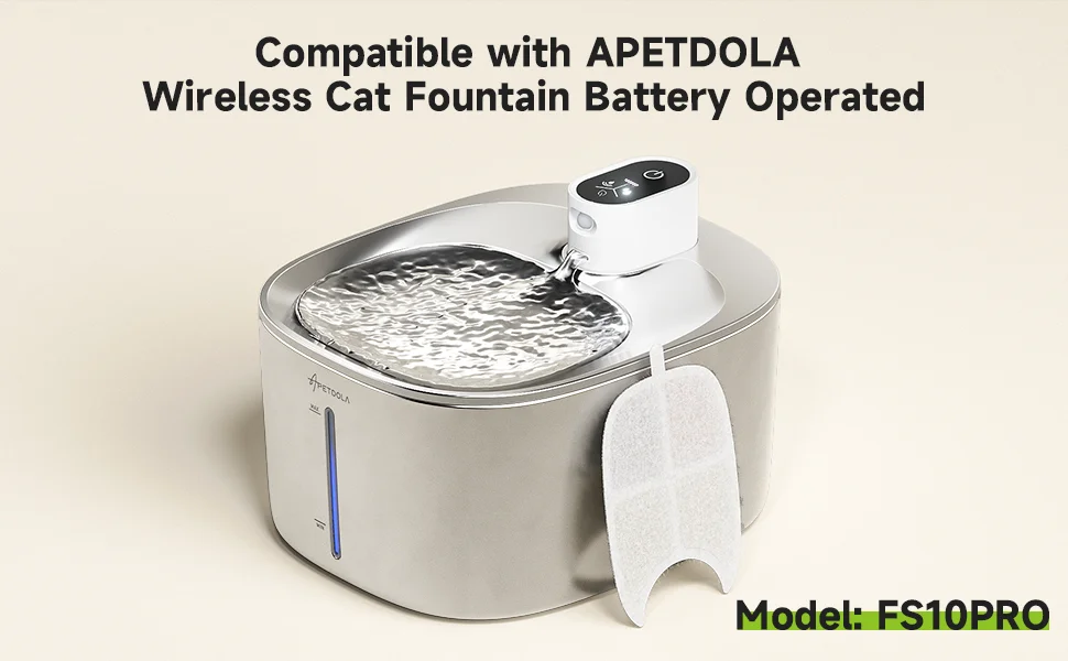 Replacement Filters For APETDOLA Stainless Steel Water Fountain Drinking Dispenser with 6-layer Filtration System 8-pack FS10PRO