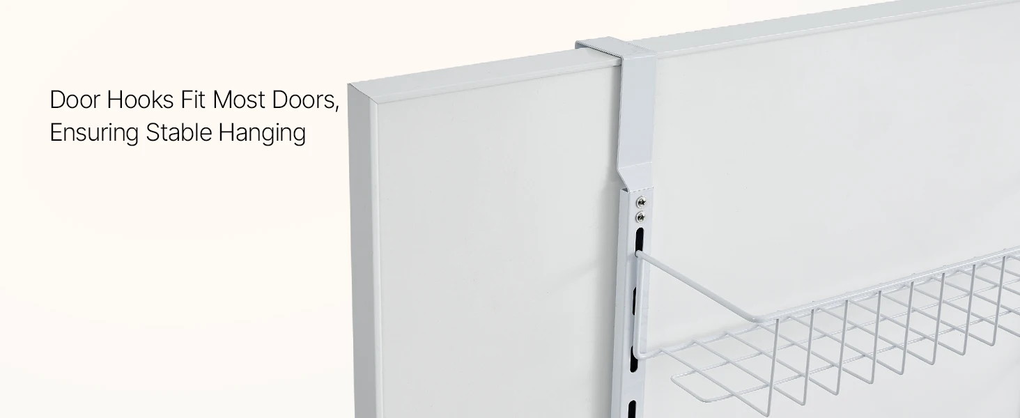 SucceBuy 6/8/9/10 Tier Over the Door Pantry Organizer Heavy-Duty Steel Hanging Spice Rack, Adjustable Wall Seasoning Shelves