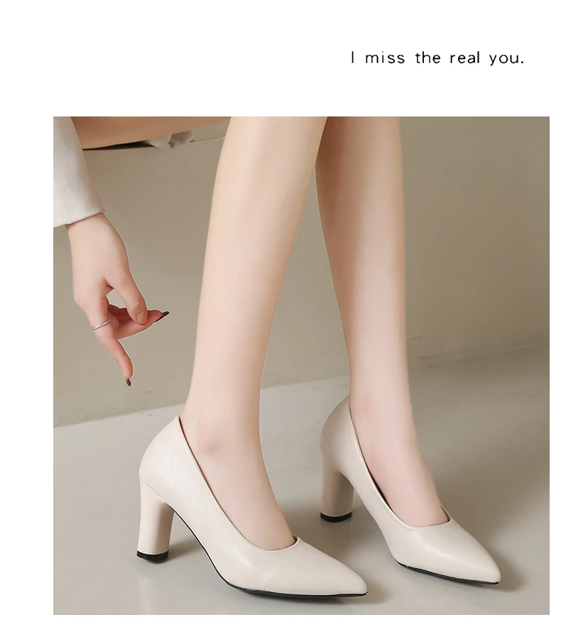 Aphixta Big Size 45 Classic Party Pumps Women High Chunky Heels Pumps Elegant Women High Heels zapatos mujer 2024 tendencia