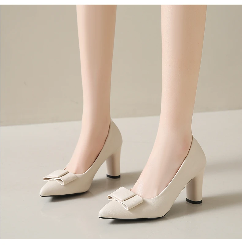 Aphixta Big Size 45 Classic Party Pumps Women High Chunky Heels Pumps Elegant Women High Heels zapatos mujer 2024 tendencia