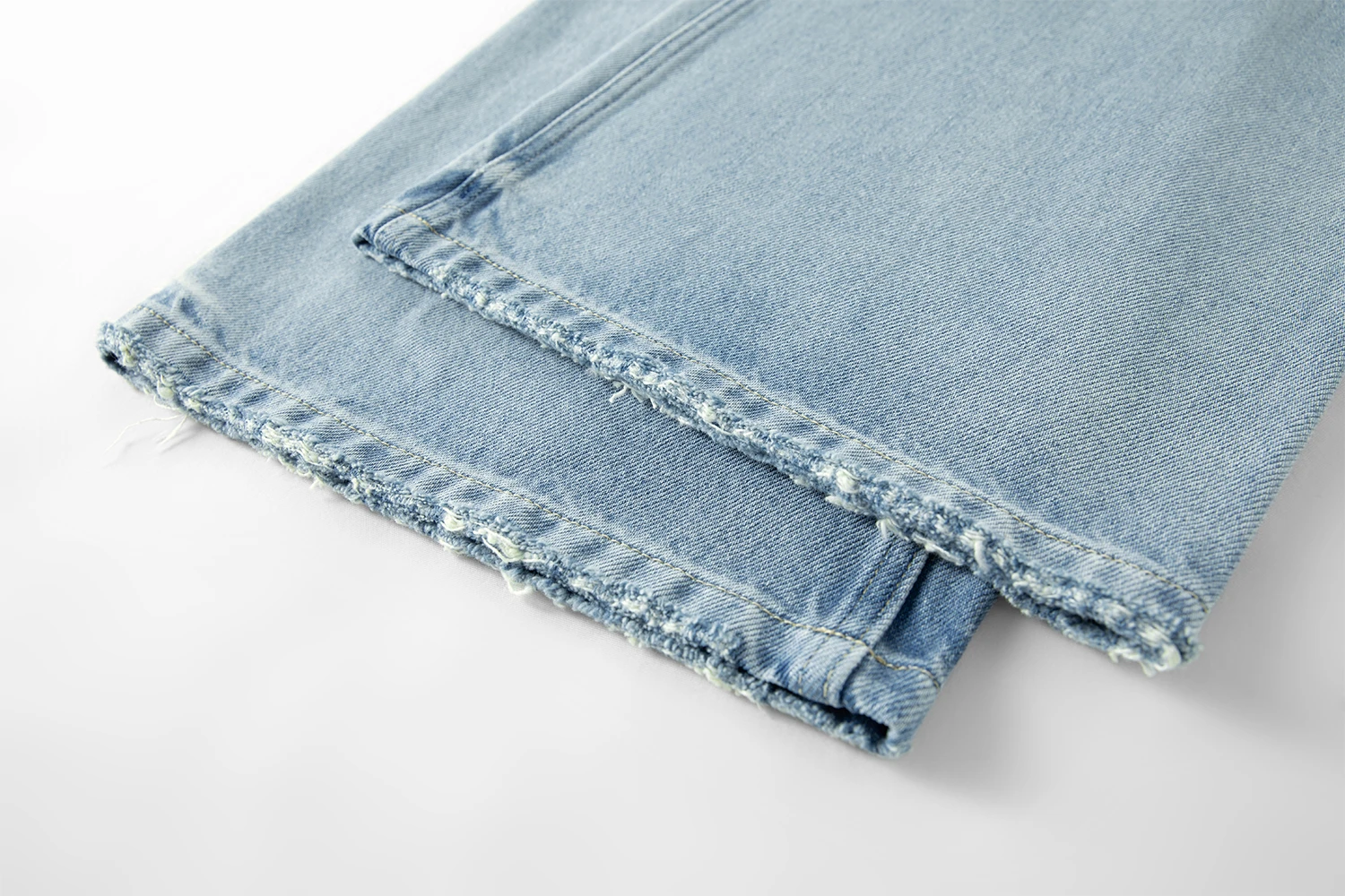 FSLE New Summer Women‘s Wide Leg Jeans Vintage Washed Straight Wide Leg Pants High Waist Denim Trousers Casual Street Style Chic