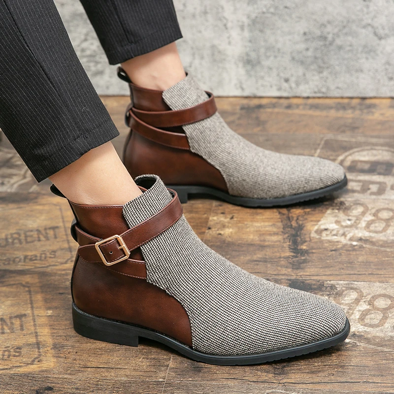 Luxury Brand Lace-Up Men's Motocross Boots 2023 New Arrival Classic Male Coiffeur High Top Shoes Leather for Men Outdoor Boots