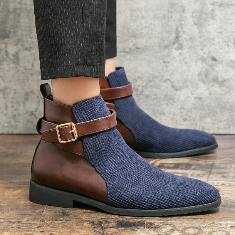 Luxury Brand Lace-Up Men's Motocross Boots 2023 New Arrival Classic Male Coiffeur High Top Shoes Leather for Men Outdoor Boots