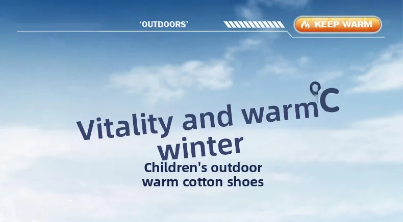 Kids Snow Boots Winter Fashion High Top Warm Plush Comfortable Anti Slip Stable Walking Shoes Boys Outdoor Sneakers Size 30-40