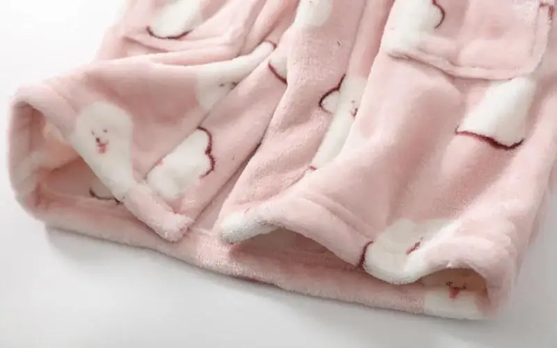 Kids Coral Velvet Bathrobe Baby Girls Boy Cartoon Fleece Pajamas Children Soft Bath Robe Nightgown Teenager Toddler Clothing