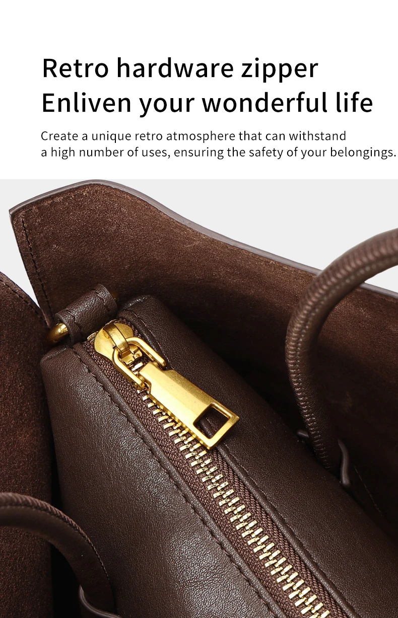 Genuine Leather Women's Bags Commuter Tote Large Capacity Luxury Handbag Female Top-grain Cowhide Fashion Crossbody Bag Woman