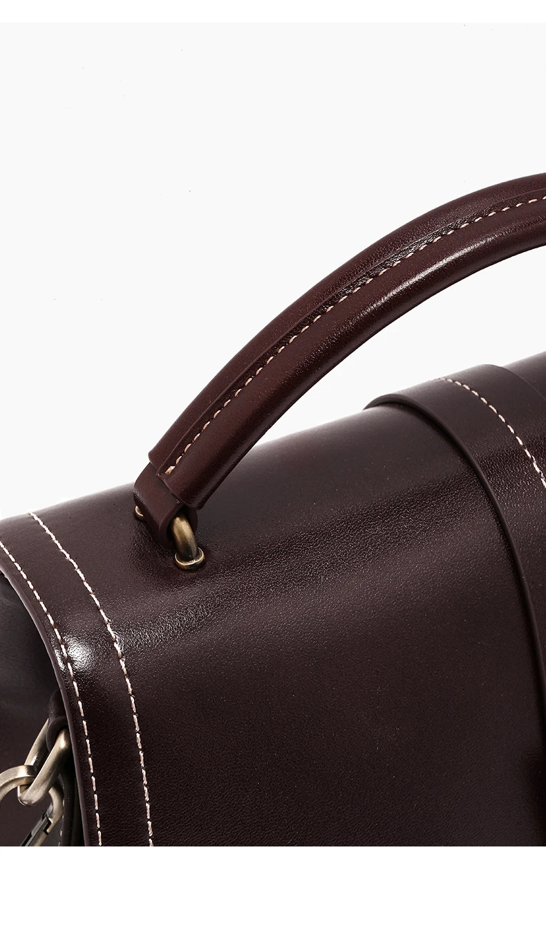 Genuine Leather Handbags Women Mini Square Flap Cross Body Bags Ladies Luxury Designer First Layer Cowhide Purses Shoulder Bag