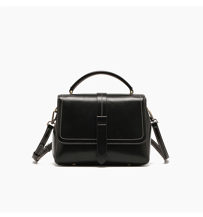 Genuine Leather Handbags Women Mini Square Flap Cross Body Bags Ladies Luxury Designer First Layer Cowhide Purses Shoulder Bag