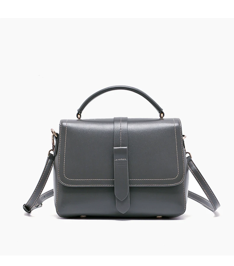 Genuine Leather Handbags Women Mini Square Flap Cross Body Bags Ladies Luxury Designer First Layer Cowhide Purses Shoulder Bag