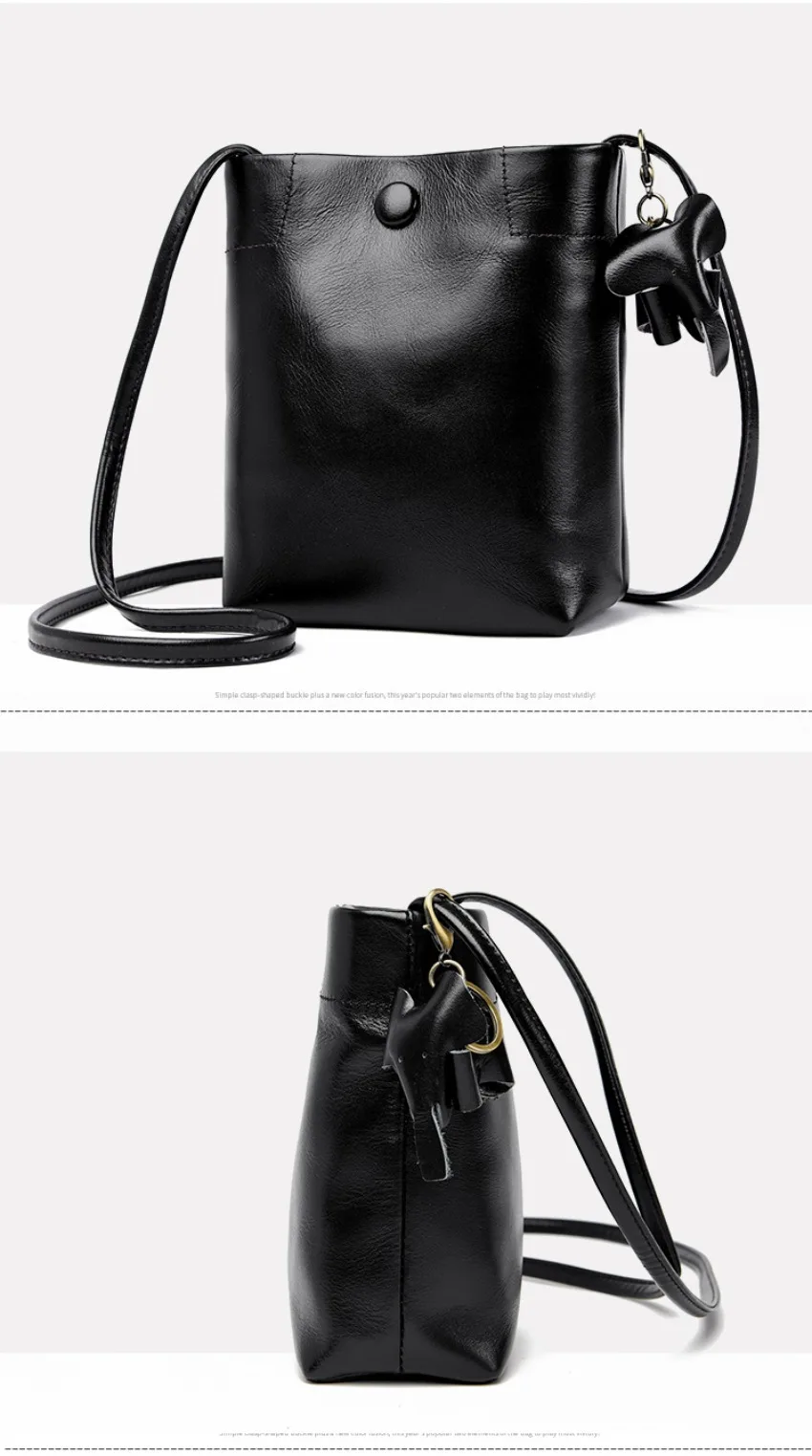 100% Genuine Leather Shoulder Bag Women Crossbody Purse Designer Top Layer Plant Tanned Cowhide Phone Luxury Vertical Soft Bag
