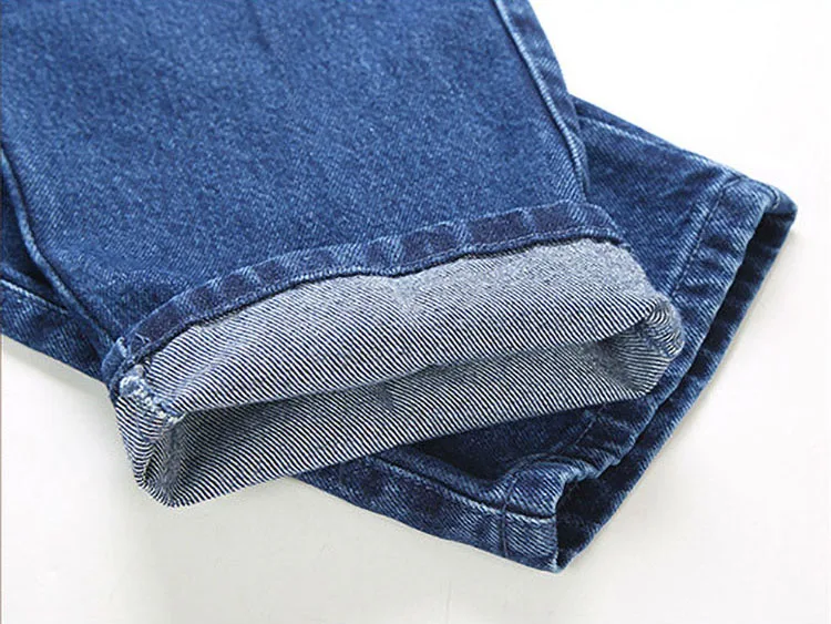 2021 Thick Cotton Fabric Relaxed Fit Brand Jeans Men Casual Classic Straight Loose Jeans Male Denim Pants Trousers Size 28-40