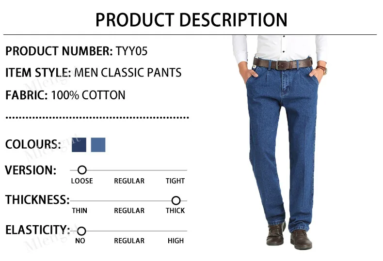 2021 Thick Cotton Fabric Relaxed Fit Brand Jeans Men Casual Classic Straight Loose Jeans Male Denim Pants Trousers Size 28-40