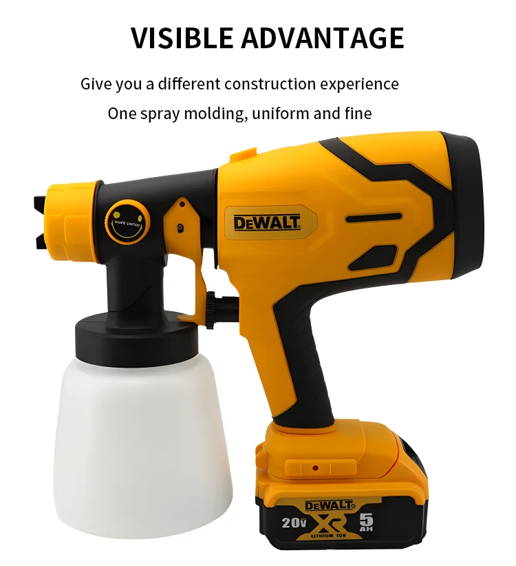 Dewalt Airbrush Brushless Electric Spray Gun Lightweight Paint Sprayer Uniform Spray for Home Improvement And DIY Projects