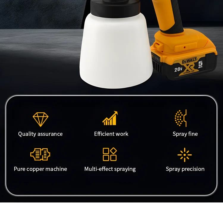 Dewalt Airbrush Brushless Electric Spray Gun Lightweight Paint Sprayer Uniform Spray for Home Improvement And DIY Projects