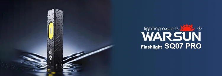 WARSUN T9PRO 1500Lm LED Keychain Flashlight with Magnet, Portable Mini Pocket Torch and Work Light