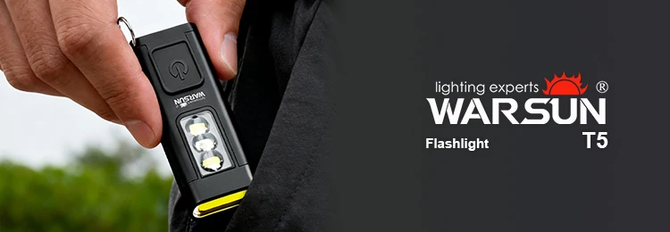 WARSUN T9PRO 1500Lm LED Keychain Flashlight with Magnet, Portable Mini Pocket Torch and Work Light