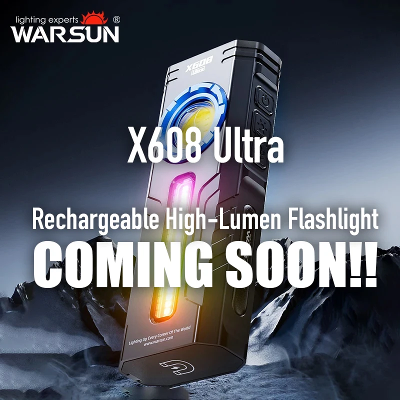 WARSUN T9PRO 1500Lm LED Keychain Flashlight with Magnet, Portable Mini Pocket Torch and Work Light
