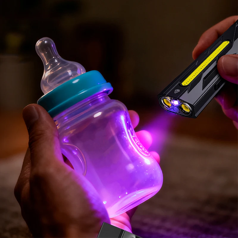 WARSUN T9PRO 1500Lm LED Keychain Flashlight with Magnet, Portable Mini Pocket Torch and Work Light