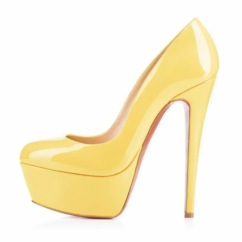 Women Pumps Stiletto Sexy Platform Round Toes 14cm Extremely Stripper Pole Dance High Heels Party Dress Wedding Shoes Large Size