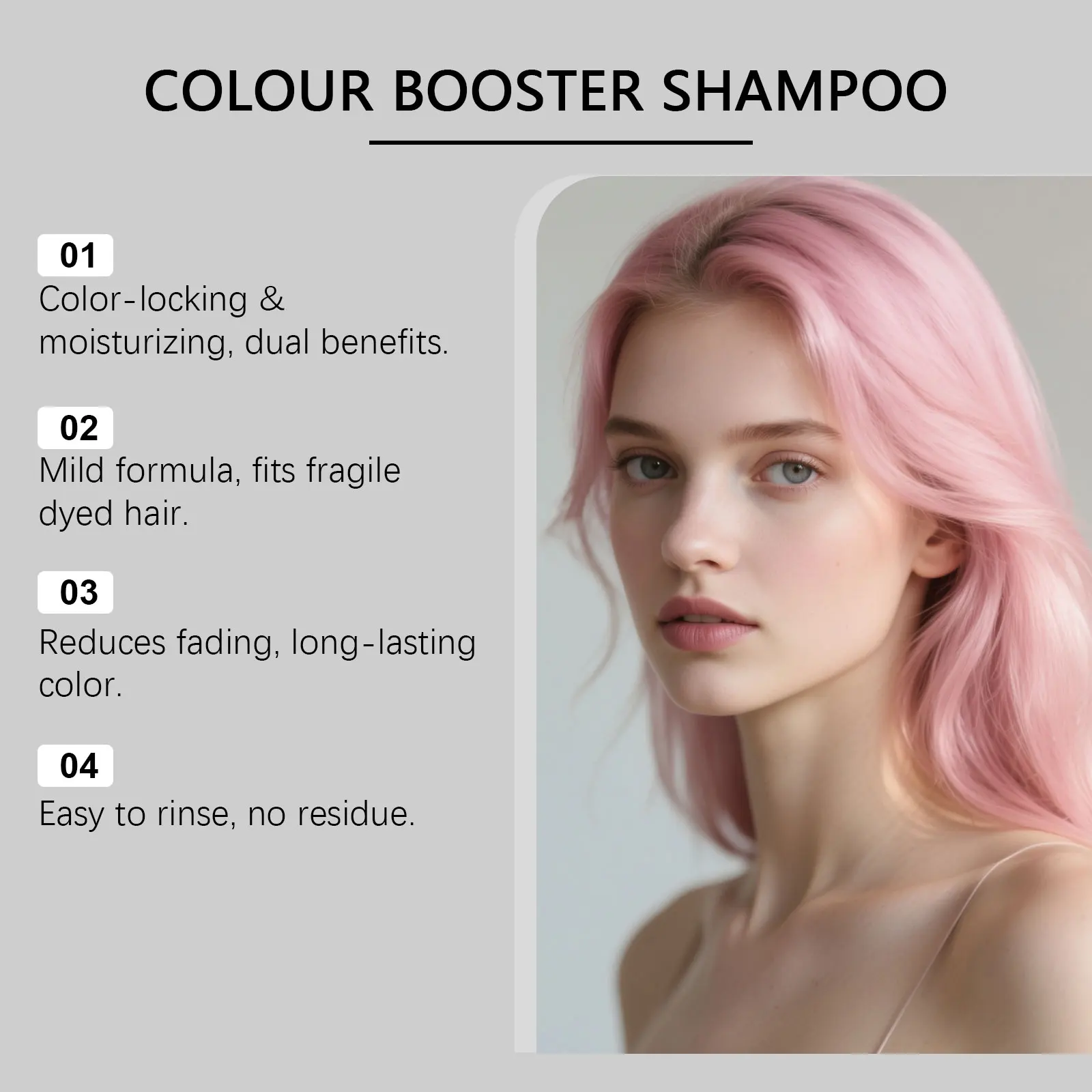 Color Booster Shampoo Lock Hair Color Enhance Semi-Permanent Colour Not Damaging Hair Non-irritating Scalp Hairdressing Shampoo
