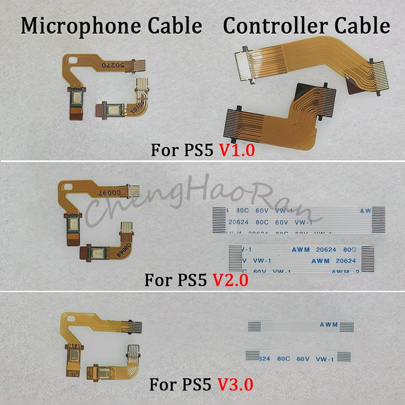 1Set Microphone Flex Cable For PS5 BDM-010 020 030 Handle Inner Mic Ribbon Cables For PS5 V1 V2 V3 Gamepad Controller Flat Cable