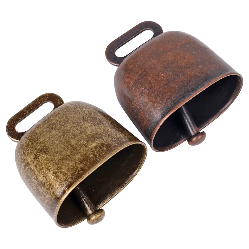 Grazing Iron Bell Anti Lost Bell Cow Horse Sheep Bell Retro Bell Dog Cat Collar Bell for Cattle Goat Farm Animal Sheep 1/2Pcs