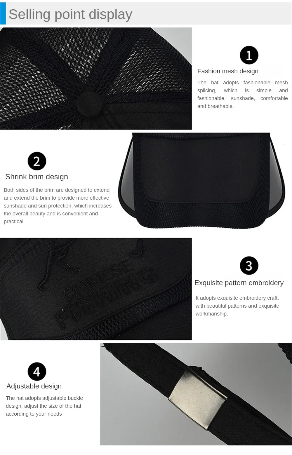 2025 Fishing Hat Summer Outdoor Fishing Sunscreen Baseball Hat Men's Mountaineering Hunting Sunshade Hat Bicycle Women's Hat