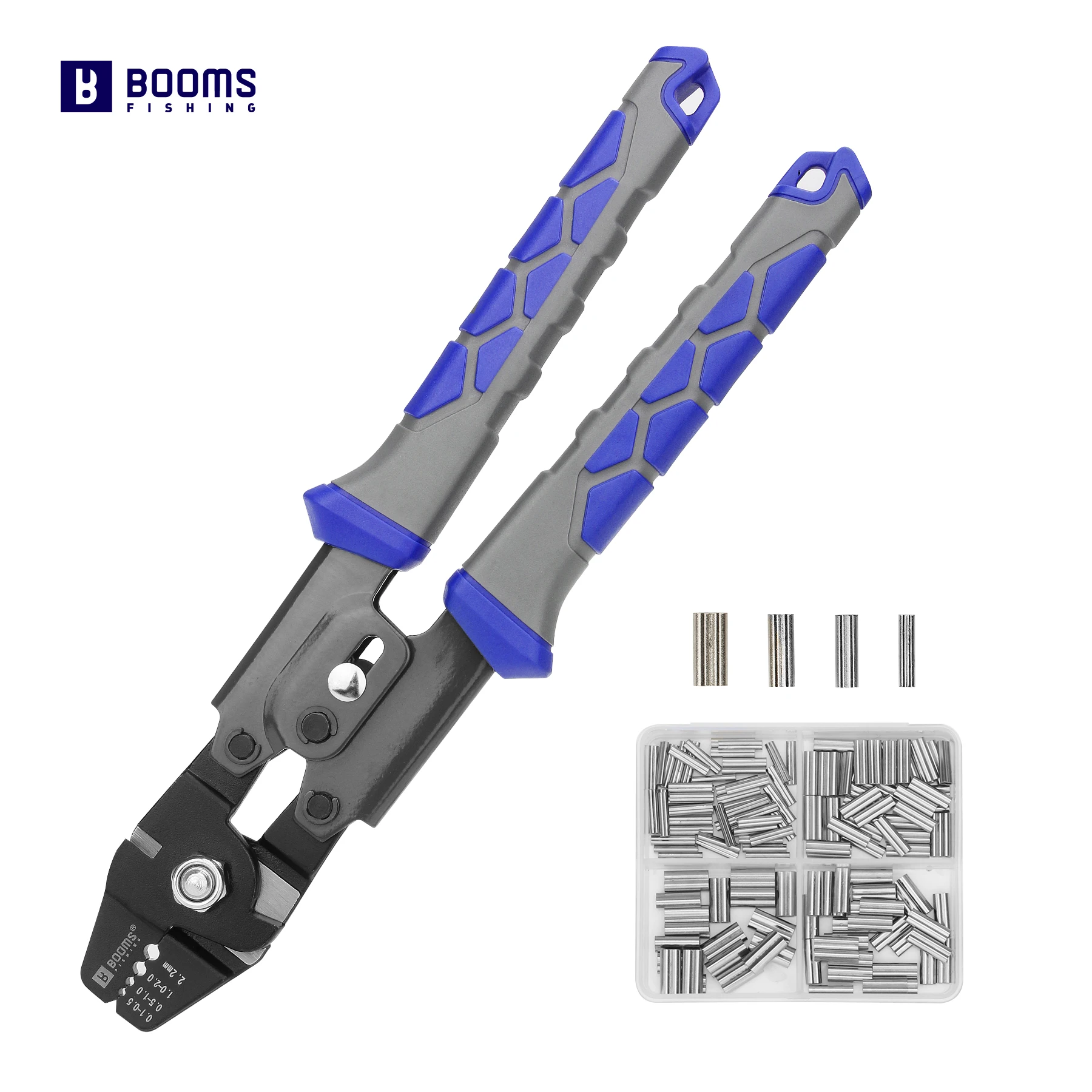 Booms Fishing XW40 Multifunction Fishing Crimping Pliers Tools Set Non-Slip Handle Fishing Crimping Tool with Crimp Sleeves Kits