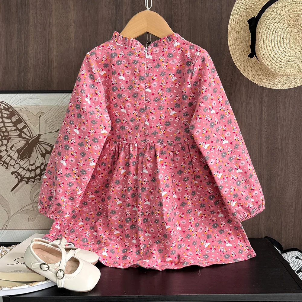 Bear Leader New Autumn Girls Dress Spring Kids Princess Dress Casual Floral Costumes Children Clothing Flowers Dresses 2-8 Years