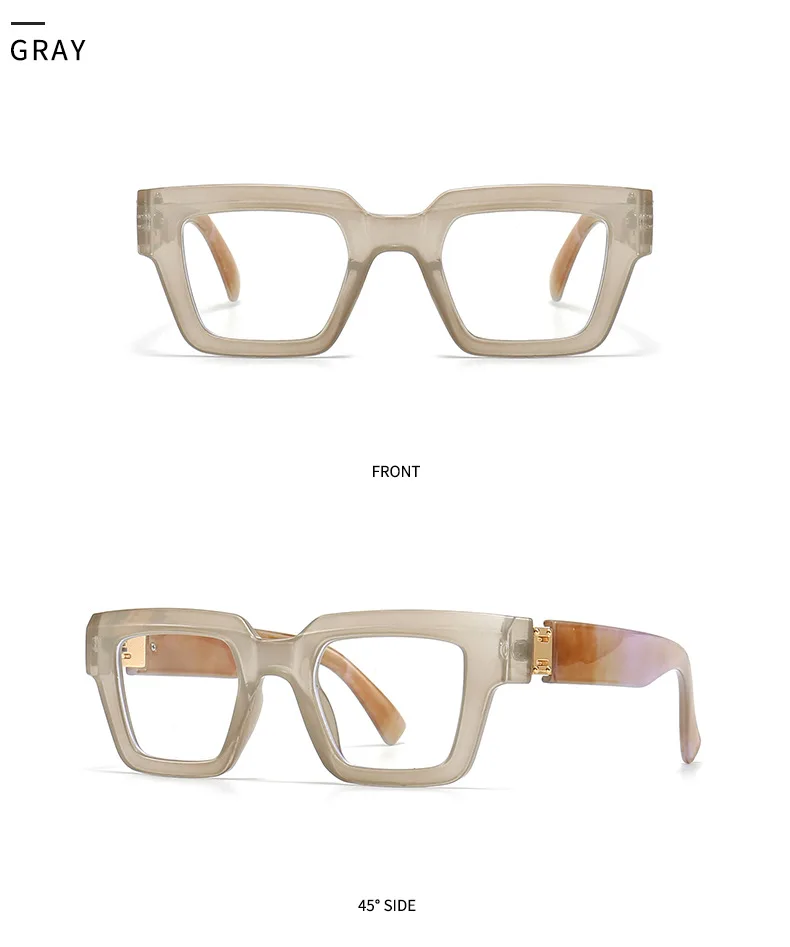 Fashion Large Frame Jelly Myopia Glasses Women 2025 Luxury Brand Square Black Glasses Ink Color Anti Blue Light Eyeglasses -2 -5