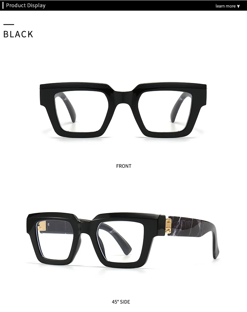 Fashion Large Frame Jelly Myopia Glasses Women 2025 Luxury Brand Square Black Glasses Ink Color Anti Blue Light Eyeglasses -2 -5