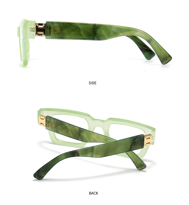 Fashion Large Frame Jelly Myopia Glasses Women 2025 Luxury Brand Square Black Glasses Ink Color Anti Blue Light Eyeglasses -2 -5