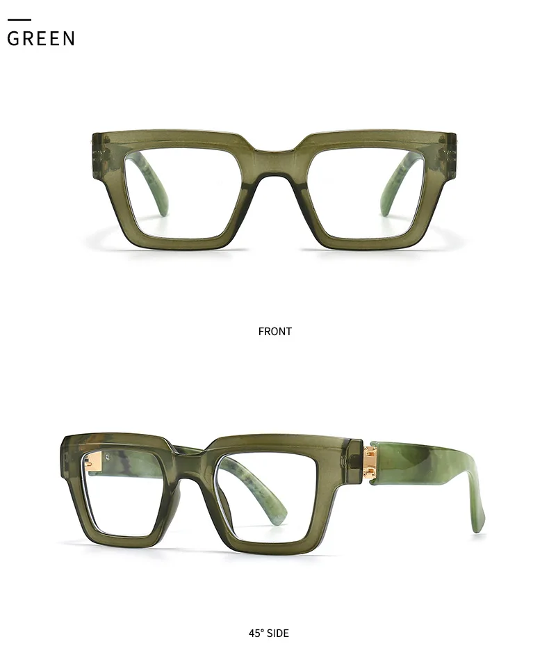 Fashion Large Frame Jelly Myopia Glasses Women 2025 Luxury Brand Square Black Glasses Ink Color Anti Blue Light Eyeglasses -2 -5