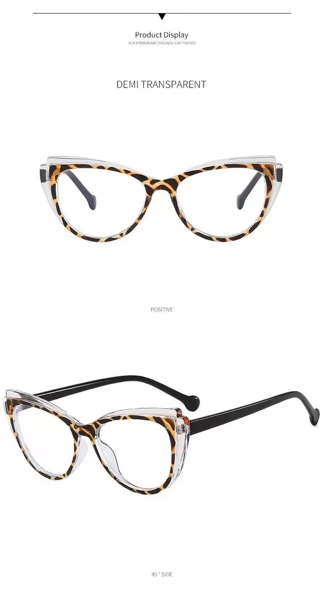 Fashion Cat Eye Photochromic Presbyopia Glasses for Women Comfortable Large Frame Reading Glasses with Plus Diopters