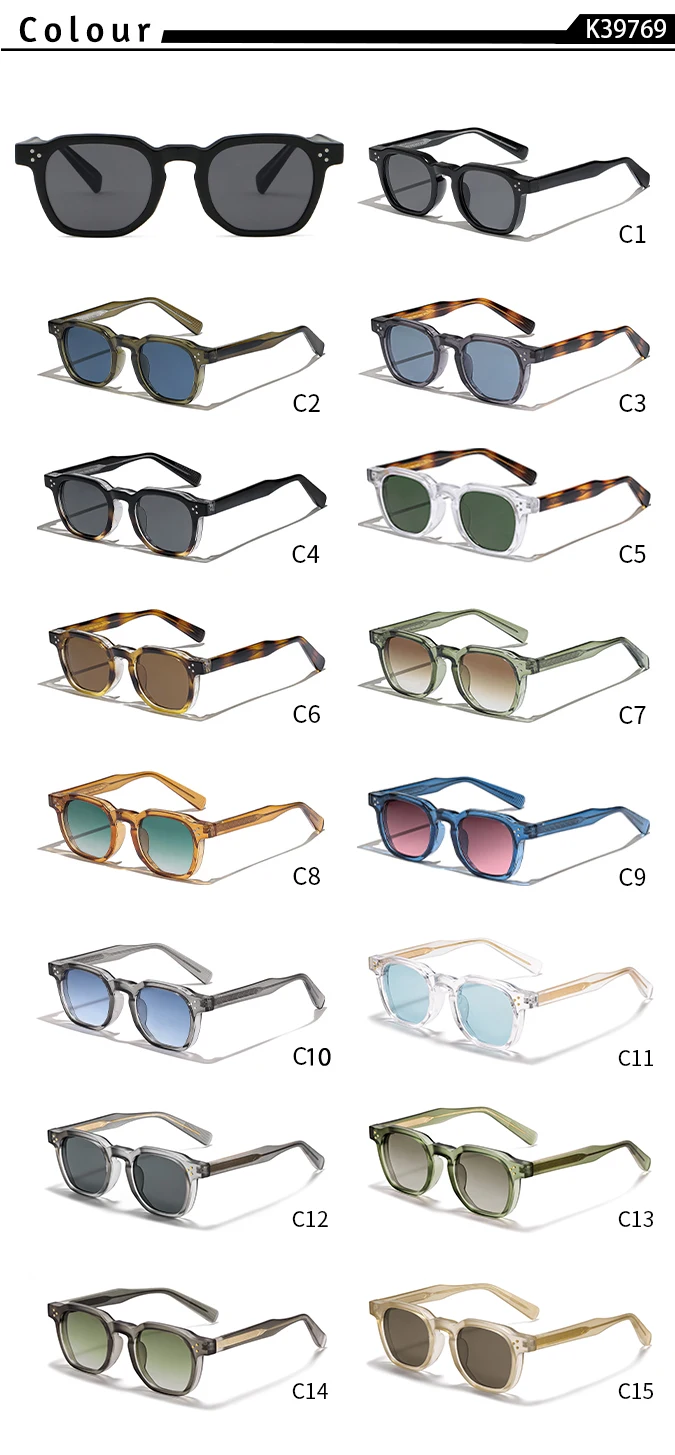 1/2/3 Pcs Wholesale Sunglasses Square Retro Men Fashion Punk Sun Glasses Women Travel Eyewear Lunette De Soleil Femme UV400