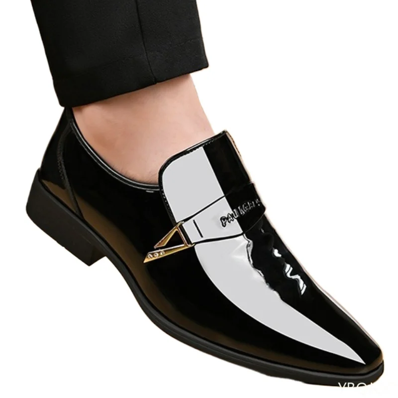 2026 Large Size Fashionable Men's Office Formal Shoes Low Cut Daily Comfortable Pointed Multifunctional Men's Wedding Shoes