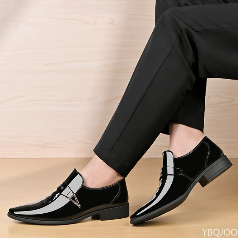 2026 Large Size Fashionable Men's Office Formal Shoes Low Cut Daily Comfortable Pointed Multifunctional Men's Wedding Shoes