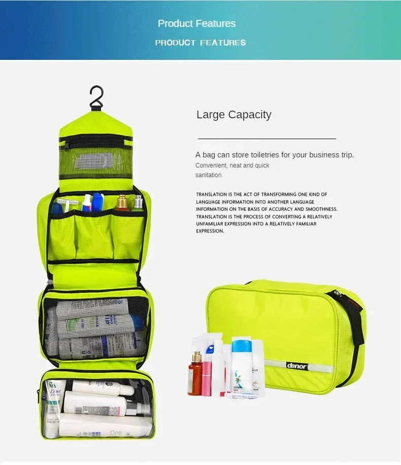 Hanging Men's Toiletry Bag Large Waterproof Cosmetic Bags Travel Organizer Lady Toiletries Makeup Toilet Foldable Bathroom Kit